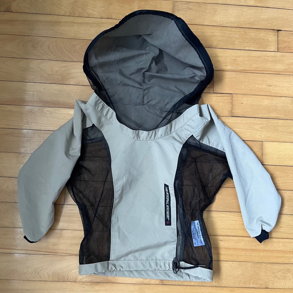 The Original Bug Shirt Elite Edition Sand Tan Mesh Hooded Pullover Size SC